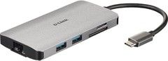 D-Link DUB-M810 8-in-1 USB-C-keskitin