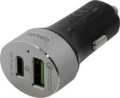 Deltaco Billaddare USB-C + USB-A 