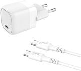 Gear Charger 220V 1 x USB-C PD 25W + USB-C kaapeli