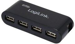 LogiLink USB 2.0 4-porttinen keskitin - Musta