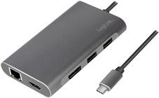 LogiLink USB 3.2 Gen 1 USB-C Docking Station 8-porttinen