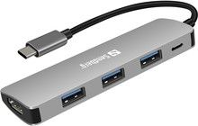 Sandberg USB-C Dock HDMI+3xUSB+PD 100W