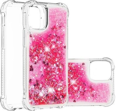 Trolsk Liquid Glitter Case - Hearts (iPhone 13 mini)